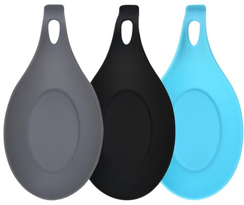 MUNSKT 3PCS Porta Mestoli Da Cucina, Poggiamestolo Del Silicone, Uso Al Legno, Ferro, Cucchiaio Di Tè,Articoli Stoviglie, per la Soggiorno, ect