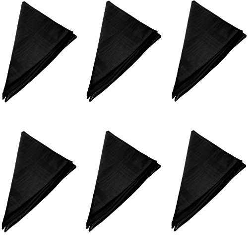 Gariella - 6er Set Stoffservietten mit Muster, Farbe: Schwarz, Mundservietten, Mundtuch, 100% Baumwolle, Größe: ca. 45 x 45 cm, waschmaschinenfest, vierseitig eingesäumt