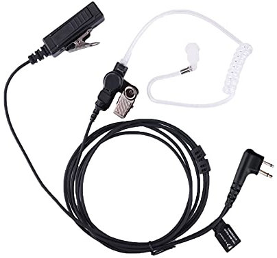 KS K-STORM Covert Acoustic Tube Walkie Talkie Earpiece Surveillance Headset with Mic Compatible with Motorola CP200 CLS1110 XU1100 PRO1150 MU12 Radio