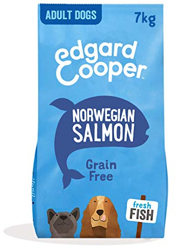 Edgard Cooper Grain Free Dog Food Dry, (Salmon 7kg), Natural Kibble Dry Dog Food for Adult Dogs, Fresh Meat, Hypoallergenic, Gluten-Free, Rich in Amino Acids