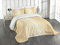 ABAKUHAUS Beige Tagesdecke Set, Geometrisches Gold-Muster, Set mit Kissenbezug Waschbar, für Einzelbetten 170 x 220 cm, Heller Pfirsich Braun