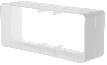 220 x 90 mm / 22 x 9 cm Conector rectangular para la conexión de tuberías, sistema de ventilación, calefacción, refrigeración - elemento de ventilación para espacios limitados.