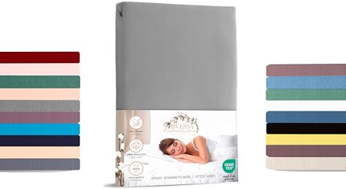 Livessa Spannbettlaken 80x200 aus Baumwolle Single-Jersey Stoff 140 g/m², Spannbetttuch/Bettlaken, Oeko-TEX Zertifiziert (M24M05FF9), Ultra weich