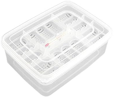 Brutkasten für Reptilien-Eier, Brut-Eierablagen für Reptilien - Transparenter Reptilien-Inkubator mit 16 Gittern - Inkubationsbox für die Entwicklung von Reptilieneiern, Brutkasten, Bruttablett