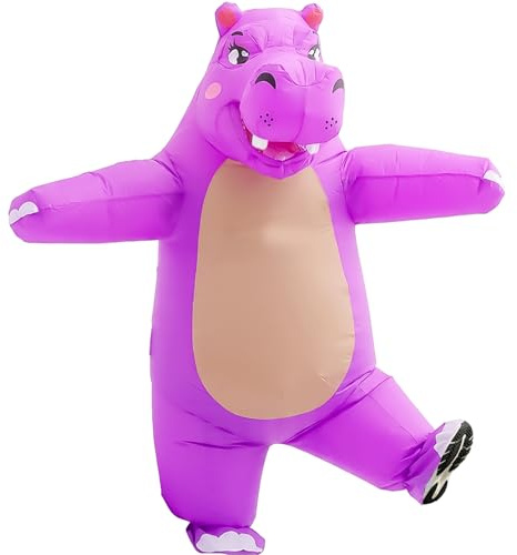 Yeffute Inflatable Costume For Adult Blow up Hippo Costume Funny Halloween Suit Party Fancy Dress up