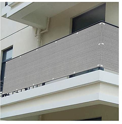 Frangivista Balcone per Protezione, Schermi protettivi per la Privacy del Balcone, Rete ombreggiante per Recinzione con Fori in Metallo, HDPE Anti-UV per Esterni, Cortili, muri, Giardini con Fascette