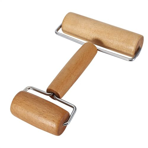 Generic Mattarello in Legno per Pasticceria Crosta Perfettamente Cotta - Ideale per la Cottura in - Rullo per Pizza e Torta 2 in 1 per Cuochi e Panettieri Domestici (stile 1)
