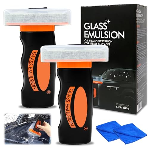 Audasi 2 Piezas Q4 Glass Guard, Limpiador De Aceite Para Parabrisas De Coche Con Toalla Limpia Los Residuos De Aceite Y Las Manchas De Agua Más Difíciles Protector