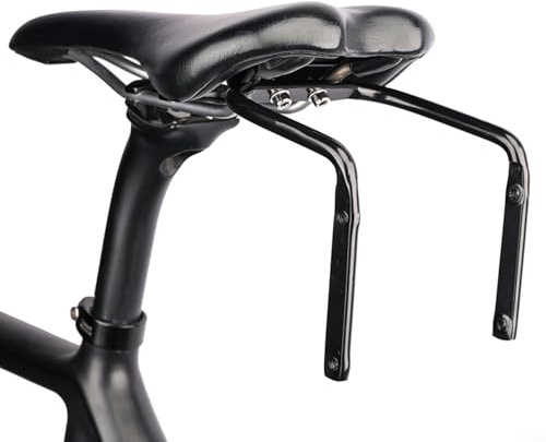 Sacoche de selle de vélo avec barre stabilisatrice et porte-bouteille arrière, design anti-secousses pour support arrière de vélo et accessoires de cyclisme