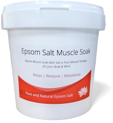 Intralabs Epsom Salt (Magnesium Sulphate) 1.2kg – Bath Soak Crystals for Relaxation, Recovery & Foot Baths – Fragrance-Free, Fast Dissolving, Handy Re-sealble Tub