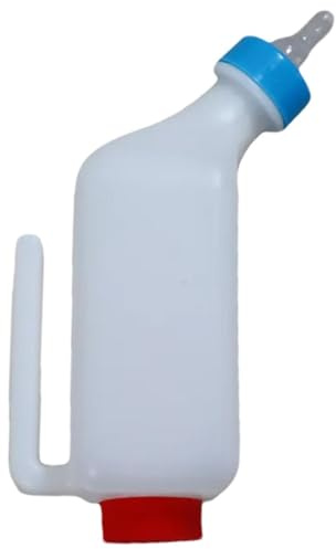 Biberon à agneau - Biberon d'allaitement en forme de chèvre pour petits | animaux avec échelle transparente | Mangeoire à suspendre, matériau ABS durable, blanc, 1 étui à accessoires pour chèvre et