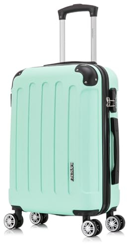 RAYKONG Maleta Cabina ABS 55x40x20cm (40L) - Trolley pequeña Equipaje de Mano - Menta