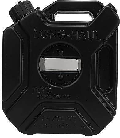 Yctze Jerry Can, 3L Small Gas Can, 0.75 Gallon Gas Can Fuel Oil Petrol Storage Cans Black Emergency Backup Tank for Car Motorcycle UTV ATV Dirt Bike