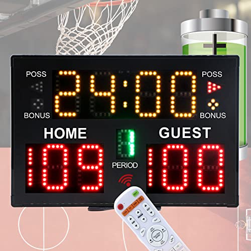 GAN XIN Anzeigetafel Elektronische, Digitale Scoreboard mit Fernbedienung 11 Stellige Anzeige LED Anzeigetafel für Basketball, Fußball, Volleyball, Tischtennis