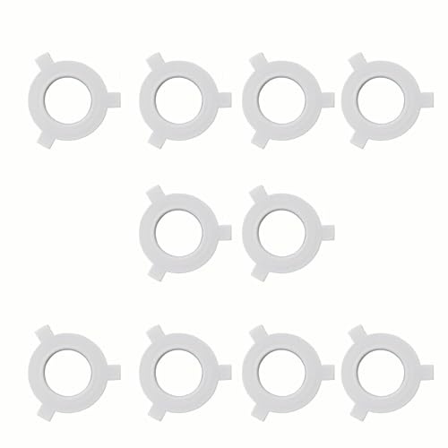 Gralara 10 Anillos Adaptadores Convertidores para Pantallas de Lámparas E27, Arandelas Reductoras, Repuesto de Pantalla de Luz, Material PP, Adecuado para Lám, E27, Individual