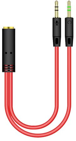 Câble d'extension auxiliaire avec prise en charge du microphone - Jack 3,5 mm femelle - Connecteurs plaqués or - Son sans bruit - Compatible avec les écouteurs et les microphones - Parfait pour