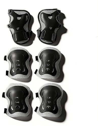 Floatdream Kit de Protection, Ensemble Protection Patin, Genouillères Roller, Coudières Skateboard, Protège-Poignets Patin, pour Le Patinage, Le Skateboard, Le Roller, la Trottinette et Le vélo.