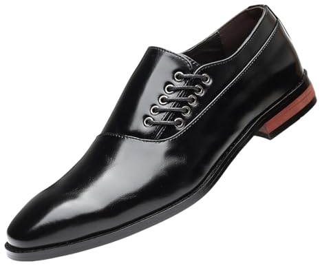 Leichtrit Zapatos Traje Formales para Hombre,Zapatos Formales Hacer Piel para Hombre,Zapato Hombre Vestir,Antideslizante,Transpirables,Corte Bajo,para Negocios,Boda