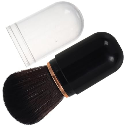 FONDOTIN Brocha de Maquillaje Retráctil Portátil para Colorete y Polvos Mini Pincel con para Viaje y Aplicación Precisa Mejillas