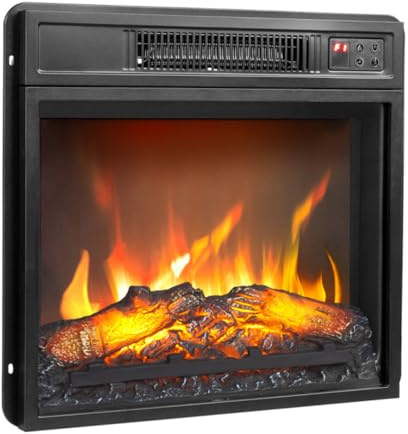 Bonnlo Electric Fireplace with Rrmote Control, 2000W Electric Fire Insert for Living Room, Fire Places Electric Fireplace with 6 Color Flame Effect, Electric Log Burner Effect Fire (18)