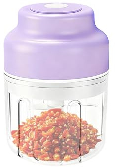 Aglio Tritatore,320 ml Senza Fili Portatile Utensili da Cucina,Cipolla Tritatore Affettatore - Per Carne Noci Frutta Preparazione Cucina BBQ Ristorante Cottura All'aperto Campeggio