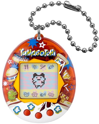 BANDAI - Tamagotchi Original Yummy Virtual Pet, Multicolor 46174, elektronisk leksak för åldrarna 8+ Ditt favorit elektroniska husdjur med nya mönster att samla!