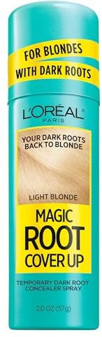 L'Oreal Paris Magic Root Cover Up Spray For Blondes with Dark Roots, Color Concealer, Ammonia and Peroxide Free, Light Blonde, 2 fl. oz.