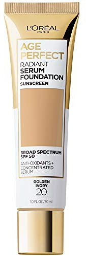 L'Oreal Paris Age Perfect Radiant Serum Foundation with SPF 50, Golden Ivory, 1 Ounce