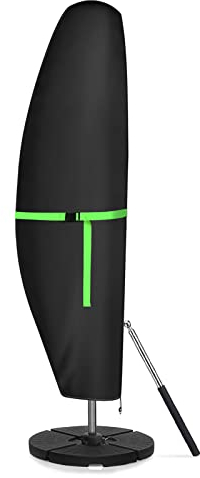 GEMITTO Sonnenschirm Schutzhülle, Outdoor Sonnenschirm Abdeckung Wetterfest Wasserdicht Schirmhülle für 2 bis 4m Schirme, 420D Ampelschirm Schutzhülle Sonnenschutz Winddicht Schneefest, 210x45x72/32cm