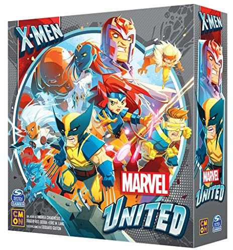 CMON | Marvel United: X-Men | Juego de Mesa Cooperativo de Estrategia para Adultos y Familias | A Partir de 14 Años | De 1 a 5 Jugadores | 40 Minutos por Partida | Español