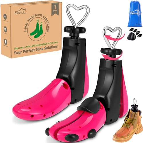Exshoiu Embauchoir à Chaussures pour Bottes, Elargisseur Chaussure Bottes, Professionnel Agrandisseur Chaussure Réglable Largeur et longueurs pour Homme/Femme