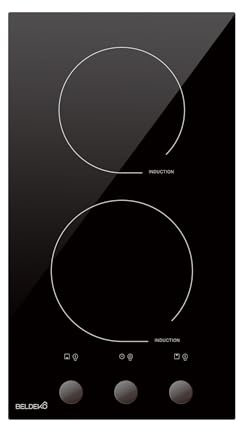 Plaque Induction 2 Feux Encastrable avec Manettes BELDEKO - 3600W - 11 Niveaux de Puissance - Fiable et Robuste - Minuteur