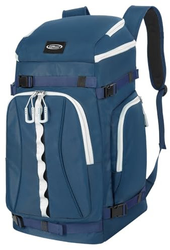 Lunidry Skischuhtasche mit Helmfach, 65L Skirucksack Skischuhrucksack mit Ski Helmtasche, Wasserdicht Skitasche Skisack für Skistiefel, Schlittschuhe, Skibrille, Snowboard, Skihandschuh