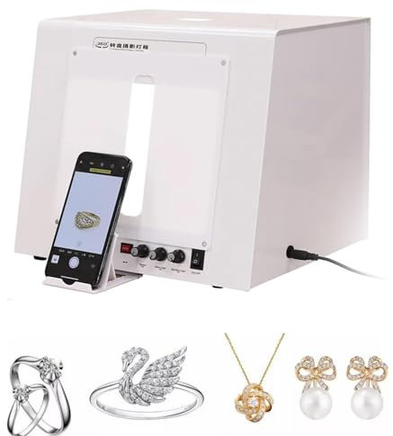 Caja de luz para estudio fotográfico,Softbox regulable para tienda de fotografía de joyería,plato giratorio de fotografía inteligente de 20/30 cm, para fotografía de joyería,escaneo 3D de vídeo,30cm