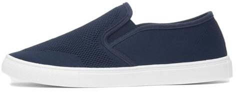 Red Fish Mens Blue Knitted Slip On Canvas Shoe - Size 9 UK - Blue