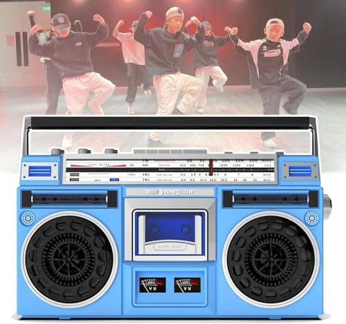 Retro CD-spelare Boombox, Klassisk Bärbar Kassettboombox I 80-talsstil Med Stereohögtalare, Multibandsradiomottagning, AM/FM-radio, Stark Signal För Familjesammankomster Och Resor