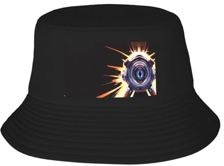 WBQLSL Sombrero de pescador con patrón de maquinaria detallada, plegable y fácil de almacenar, una gran herramienta para pesca, senderismo, camping y vacaciones en la playa, color negro