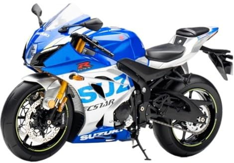 XUFQRAN Modelos a Escala Kit De Modelo De Motocicleta Suzuki R1000 A Escala 1:12, Acabado Estático con Revestimiento Azul Y Blanco. Colección. Objetos de colección