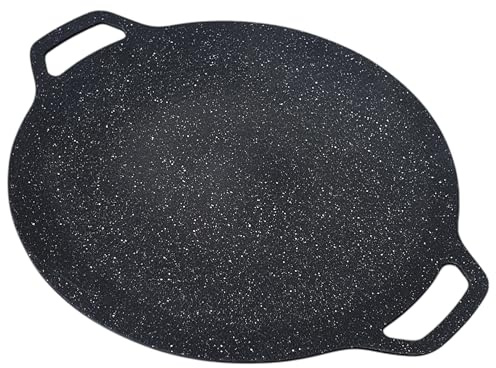 Sartén Coreana, plancha budare de arepas, barbacoa aluminio con revestimiento de piedra antiadherente, cocina gas, vitro, inducción.