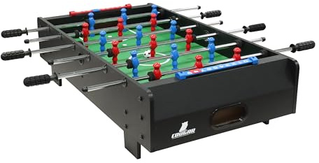 Cougar Mini Babyfoot, 3 ft | Table de Baby-Foot, Noir | Table de Football avec 2 Balles et Compteur de Points Inclus | Baby-Foot d'intérieur pour Tous Les âges | Dimensions 94 x 50,5 x 24 cm
