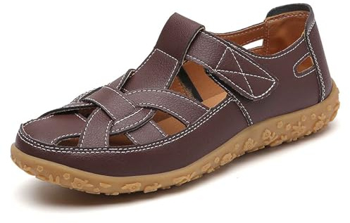 Generisch Sandales confortables pour femme pour les loisirs quotidiens et les vacances en plein air avec bout fermé, sangle réglable et style respirant pour l'été