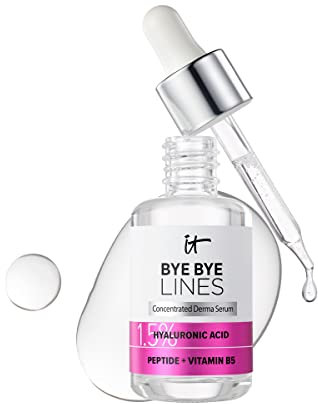 IT Cosmetics, Sérum Facial Concentrado, Para Líneas de Expresión, Hidrata y Suaviza la Piel, Fórmula con Ácido Hialurónico y Vitamina B5, Bye Bye Lines, 30 ml
