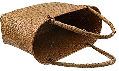 jojofuny Weaved Basket Woven Flower Baskets Woven s Wicker Storage for Home Shopping Flower Plant Kitchen Storage Color 1 Weaved s