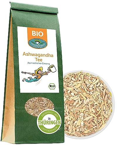 BIO Ashwagandha Tee 500 g – ayurvediskt vitalitetste – traditionellt – ayurvedisk ginseng – sovbär – för kropp och själ – PEPPERMINTMAN