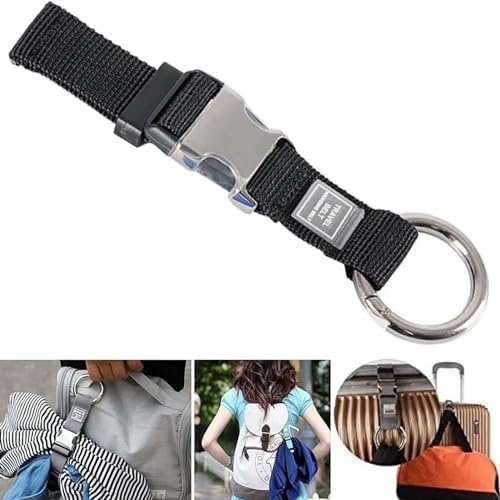 runrayay Add-A-Bag Luggage Strap Jacket Gripper, Gepäckriemen Gepäck Koffer Gürtel Reisezubehör, Machen Sie Ihre Hände frei, einfach zu tragen Ihre zusätzliche Taschen, schwarz