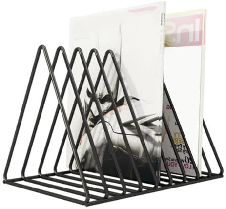 Qiaohome Support de rangement pour disques vinyles CD et magazines - Multifonctionnel - Vertical - Collection d'art européen