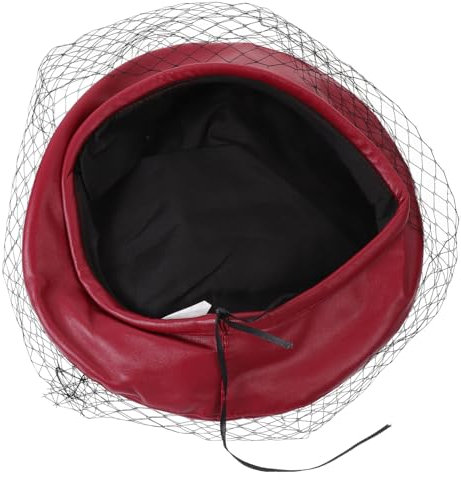 TINEASUR Béret Classique Français Béret à Voilette Chapeau Uniforme Décoratif pour Femmes