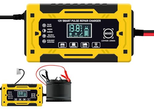 Caricabatteria Da Auto – Mantenitore Della Batteria Intelligente 6A 12V Caricatore Galleggiante | Mantenitore Della Batteria Portatile Caricabatteria Da Auto Camion E Moto Per Mantenere La Salute