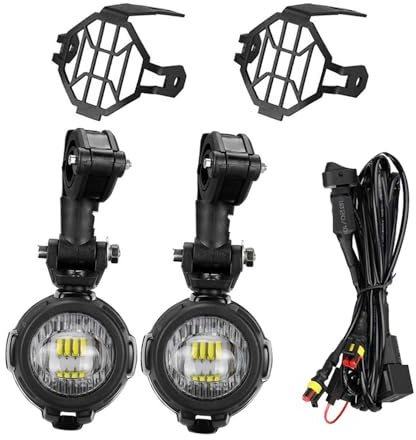 NEWFUN Fari aggiuntivi per motociclette, fari a LED, IP67, 40 W, girevole a 360 gradi, adatto per moto, veicoli elettrici