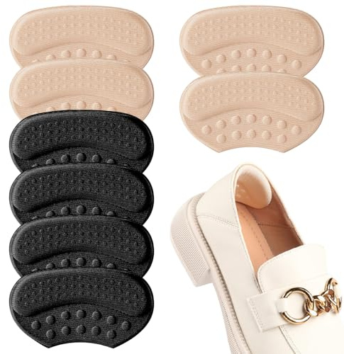 4 Pairs Heel Cushion Pads,Soft Sponge Self Adhesive Heel Grips,Heel Pads | Shoe Inserts for Shoes Too Big,Comfort Shoe Heel Pads,Anti-Blister Heel Protectors,Improved Shoe Fit & Comfort,Easy to Use